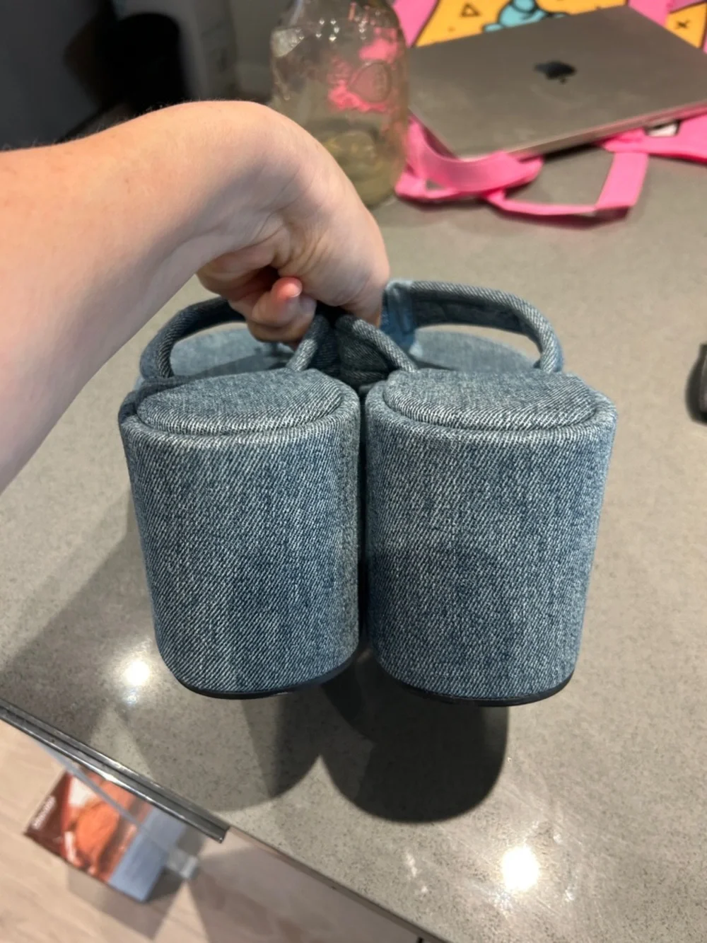 COPERNI Blue Denim Wedge Sandals - Picture 8 of 8